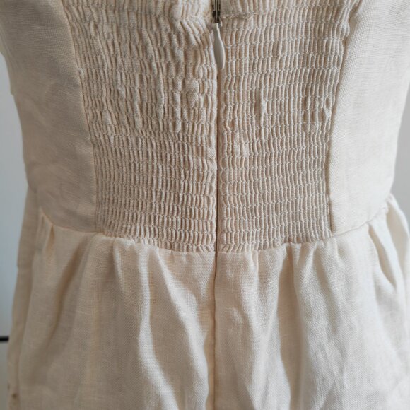 Zimmermann Drape Midi Dress In Mermaid Toile A linen midi dress featuring a fitt - Picture 7 of 12